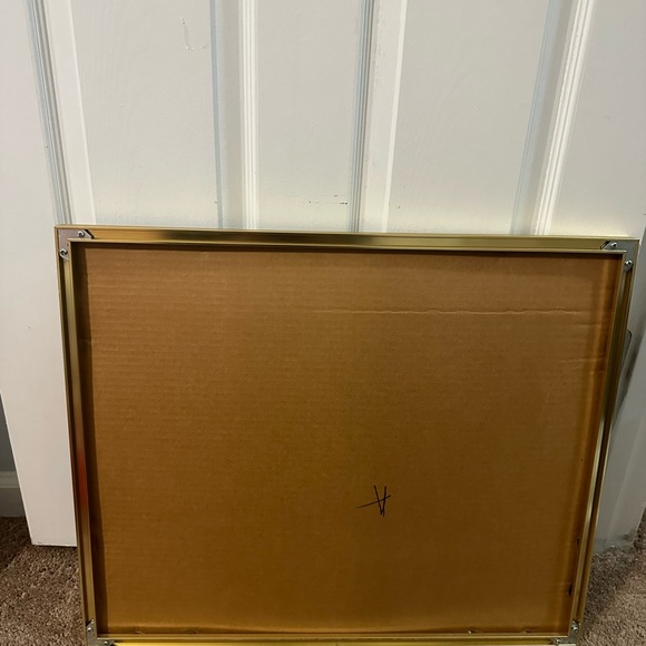 WOODED NATURE FOREST BRIDGE ART PAINTING PRINT GOLD FRAMED 24 x 20.5 - Picture 4 of 8